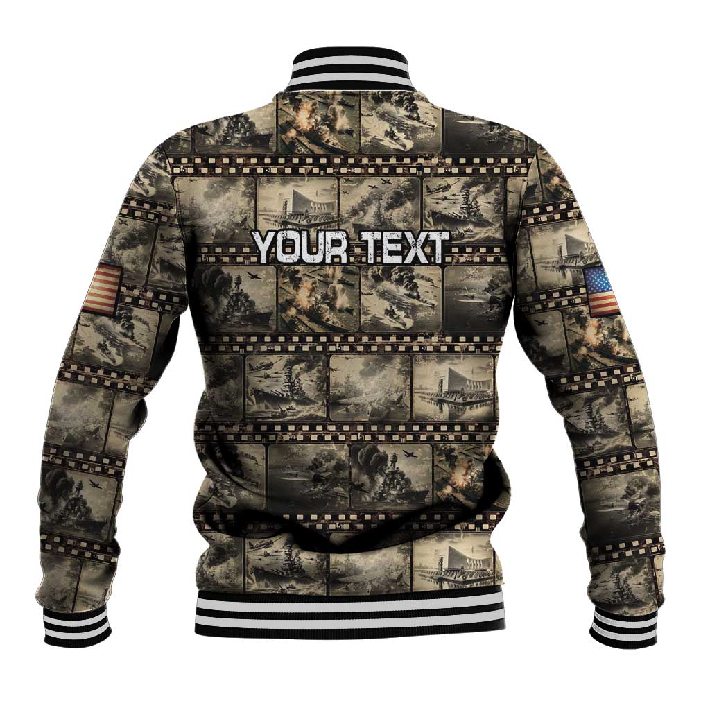 Pearl Harbor Remembrance Day Personalized Baseball Jacket Memories of December 7 with Red Poppy Lei LT03 - Polynesian Pride