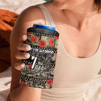 Pearl Harbor Remembrance Day Personalized 4 in 1 Can Cooler Tumbler Memories of December 7 with Red Poppy Lei LT03 - Polynesian Pride