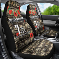 Pearl Harbor Remembrance Day Car Seat Cover Memories of December 7 with Red Poppy Lei LT03 - Polynesian Pride