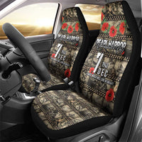 Pearl Harbor Remembrance Day Car Seat Cover Memories of December 7 with Red Poppy Lei LT03 - Polynesian Pride