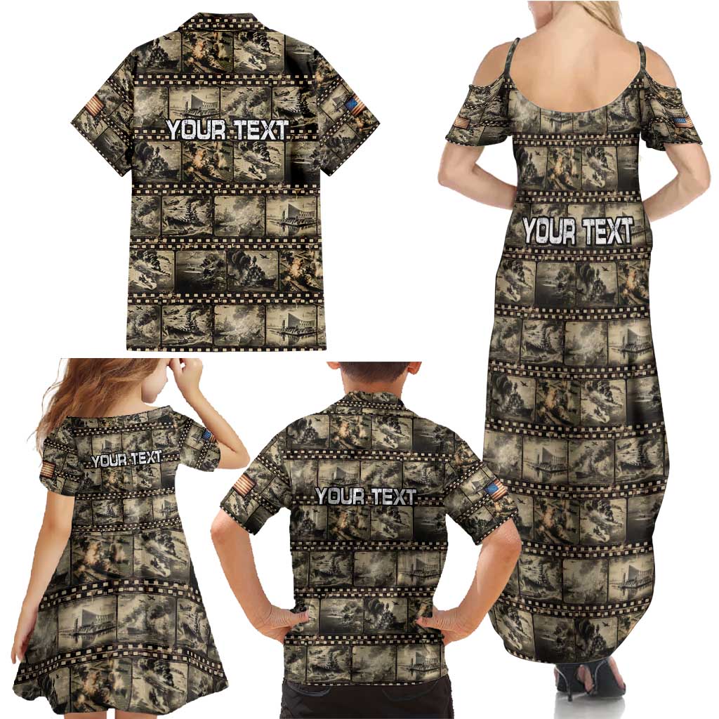Pearl Harbor Remembrance Day Personalized Family Matching Summer Maxi Dress and Hawaiian Shirt Memories of December 7 with Red Poppy Lei LT03 - Polynesian Pride