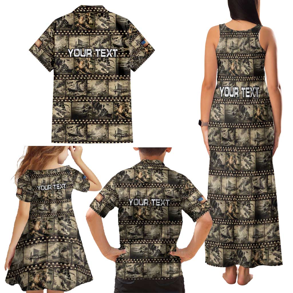 Pearl Harbor Remembrance Day Personalized Family Matching Tank Maxi Dress and Hawaiian Shirt Memories of December 7 with Red Poppy Lei LT03 - Polynesian Pride