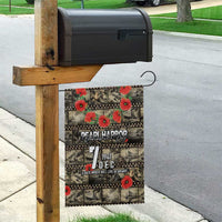 Pearl Harbor Remembrance Day Garden Flag Memories of December 7 with Red Poppy Lei LT03 - Polynesian Pride