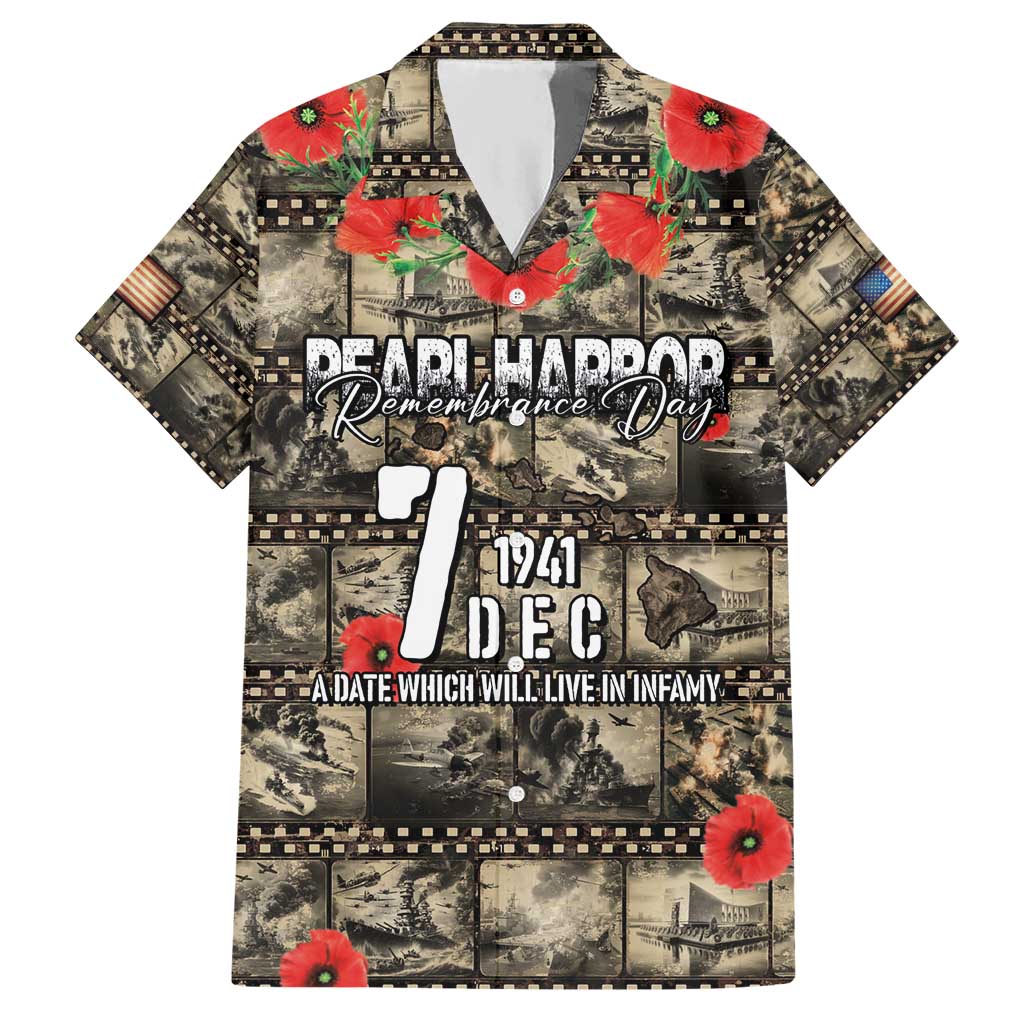 Pearl Harbor Remembrance Day Personalized Hawaiian Shirt Memories of December 7 with Red Poppy Lei LT03 Beige - Polynesian Pride