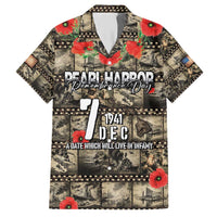 Pearl Harbor Remembrance Day Personalized Hawaiian Shirt Memories of December 7 with Red Poppy Lei LT03 Beige - Polynesian Pride