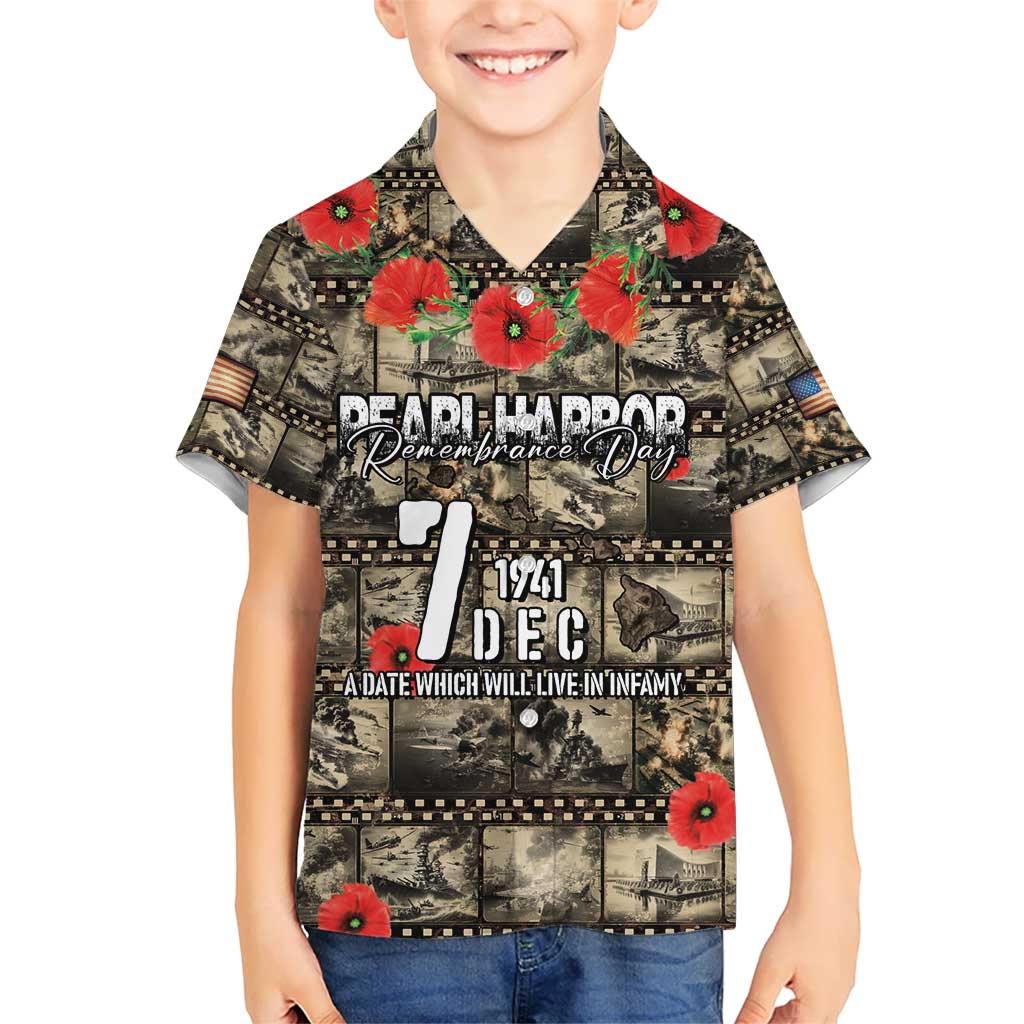 Pearl Harbor Remembrance Day Personalized Hawaiian Shirt Memories of December 7 with Red Poppy Lei LT03 - Polynesian Pride