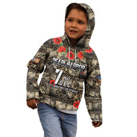 Pearl Harbor Remembrance Day Personalized Kid Hoodie Memories of December 7 with Red Poppy Lei LT03 - Polynesian Pride