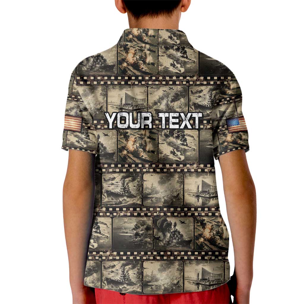 Pearl Harbor Remembrance Day Personalized Kid Polo Shirt Memories of December 7 with Red Poppy Lei LT03 - Polynesian Pride