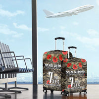 Pearl Harbor Remembrance Day Luggage Cover Memories of December 7 with Red Poppy Lei LT03 - Polynesian Pride
