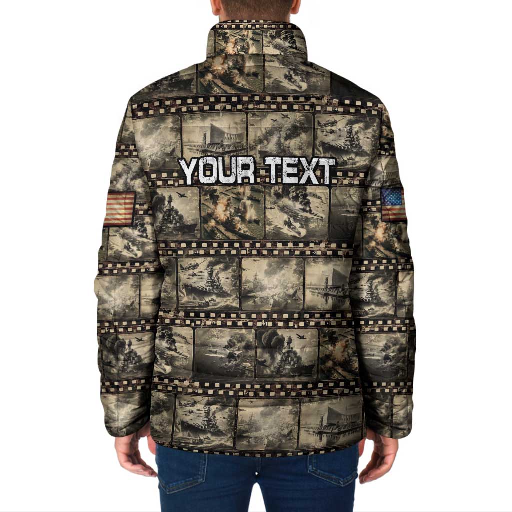 Pearl Harbor Remembrance Day Personalized Padded Jacket Memories of December 7 with Red Poppy Lei - Polynesian Pride