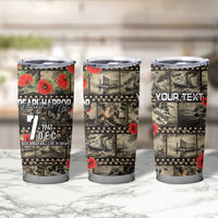 Pearl Harbor Remembrance Day Personalized Tumbler Cup Memories of December 7 with Red Poppy Lei LT03 - Polynesian Pride