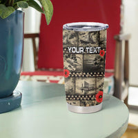 Pearl Harbor Remembrance Day Personalized Tumbler Cup Memories of December 7 with Red Poppy Lei LT03 - Polynesian Pride