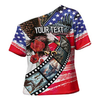 Pearl Harbor Remembrance Day Personalized Cross Shoulder Shirt Lest We Forget - The Bald Eagle Remembers LT03 - Polynesian Pride