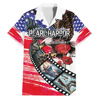 Pearl Harbor Remembrance Day Personalized Family Matching Mermaid Dress and Hawaiian Shirt Lest We Forget - The Bald Eagle Remembers LT03 Dad's Shirt - Short Sleeve White - Polynesian Pride