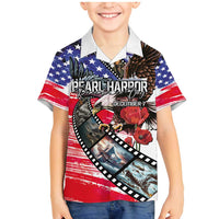 Pearl Harbor Remembrance Day Personalized Family Matching Mermaid Dress and Hawaiian Shirt Lest We Forget - The Bald Eagle Remembers LT03 Son's Shirt White - Polynesian Pride