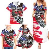 Pearl Harbor Remembrance Day Personalized Family Matching Summer Maxi Dress and Hawaiian Shirt Lest We Forget - The Bald Eagle Remembers LT03 - Polynesian Pride