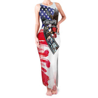 Pearl Harbor Remembrance Day Personalized Family Matching Tank Maxi Dress and Hawaiian Shirt Lest We Forget - The Bald Eagle Remembers LT03 Mom's Dress White - Polynesian Pride