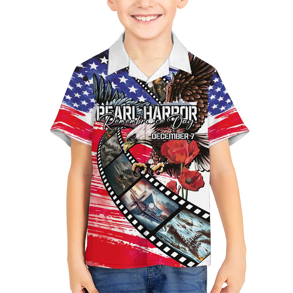 Pearl Harbor Remembrance Day Personalized Kid Hawaiian Shirt Lest We Forget - The Bald Eagle Remembers LT03 Kid White - Polynesian Pride