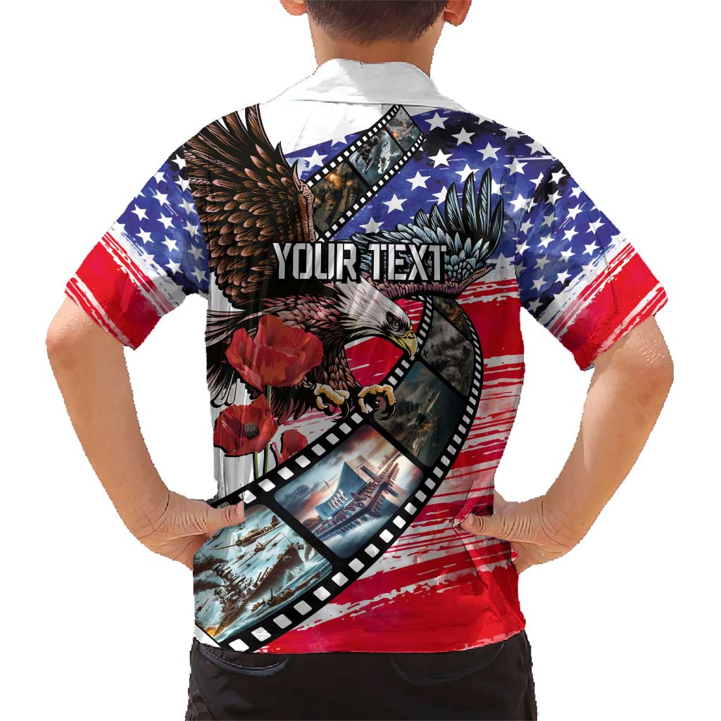 Pearl Harbor Remembrance Day Personalized Kid Hawaiian Shirt Lest We Forget - The Bald Eagle Remembers LT03 - Polynesian Pride