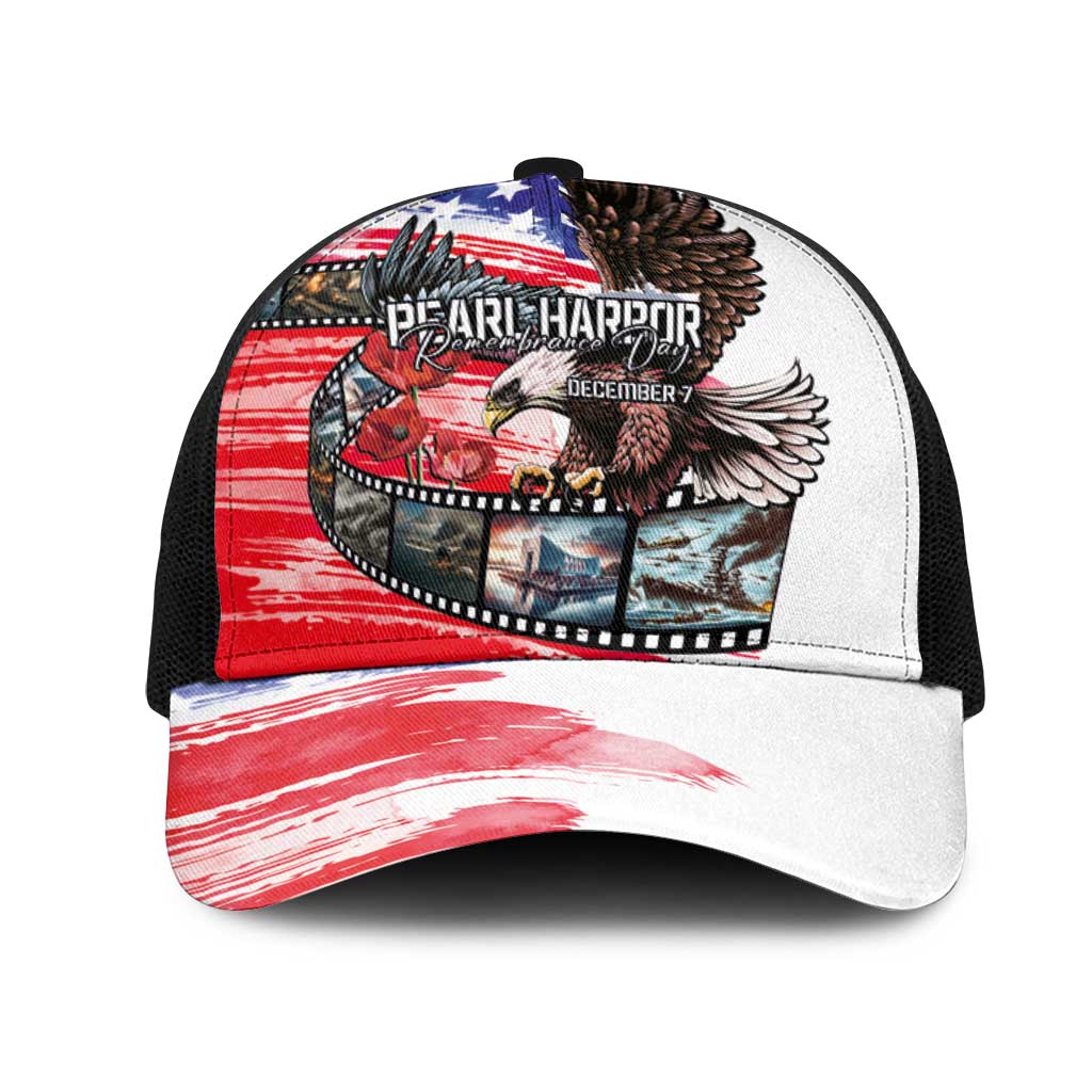 Pearl Harbor Remembrance Day Personalized Mesh Trucker Cap Lest We Forget-The Bald Eagle Remembers - Polynesian Pride