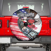 Pearl Harbor Remembrance Day Spare Tire Cover Lest We Forget - The Bald Eagle Remembers LT03 - Polynesian Pride