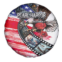 Pearl Harbor Remembrance Day Spare Tire Cover Lest We Forget - The Bald Eagle Remembers LT03 - Polynesian Pride