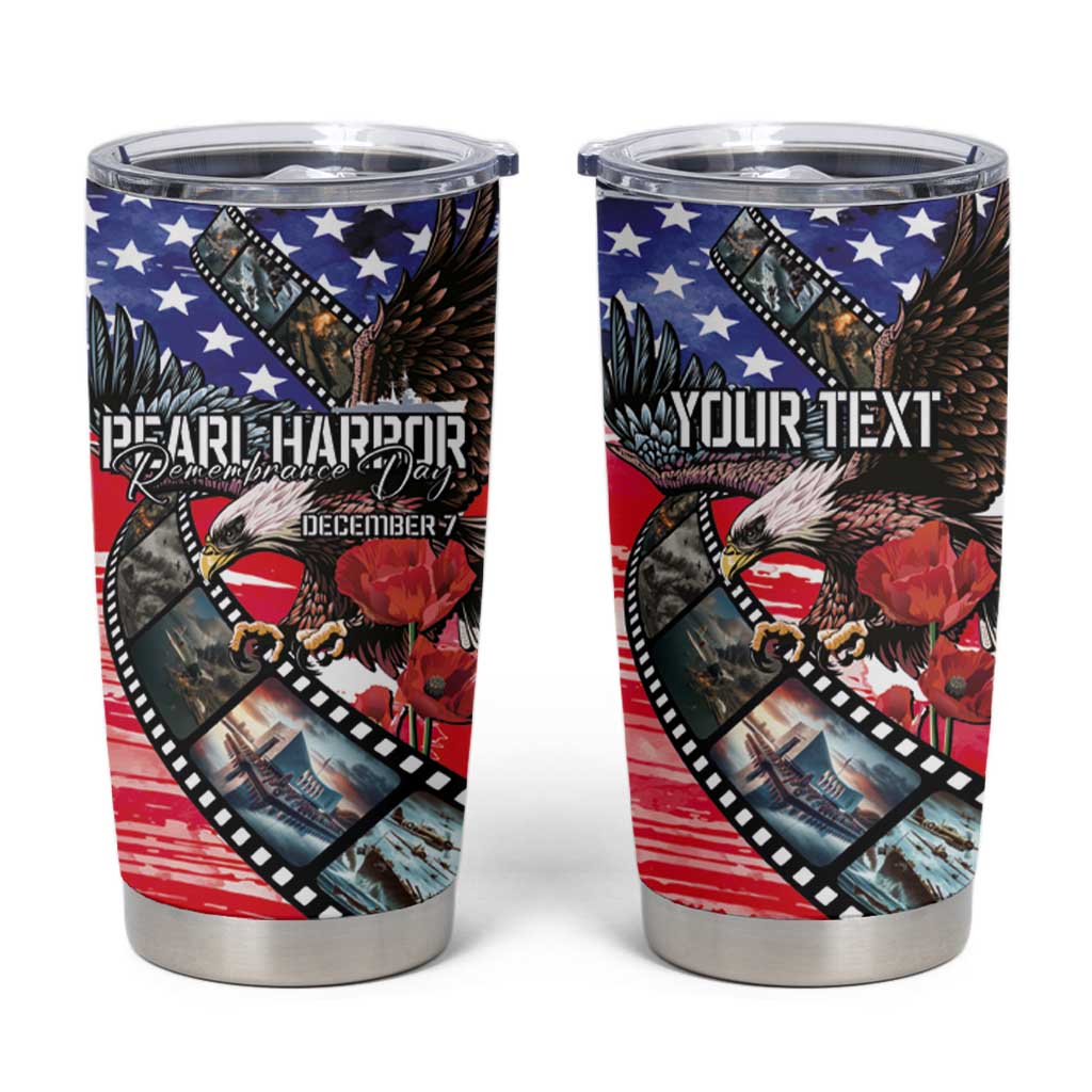 Pearl Harbor Remembrance Day Personalized Tumbler Cup Lest We Forget - The Bald Eagle Remembers LT03 White - Polynesian Pride