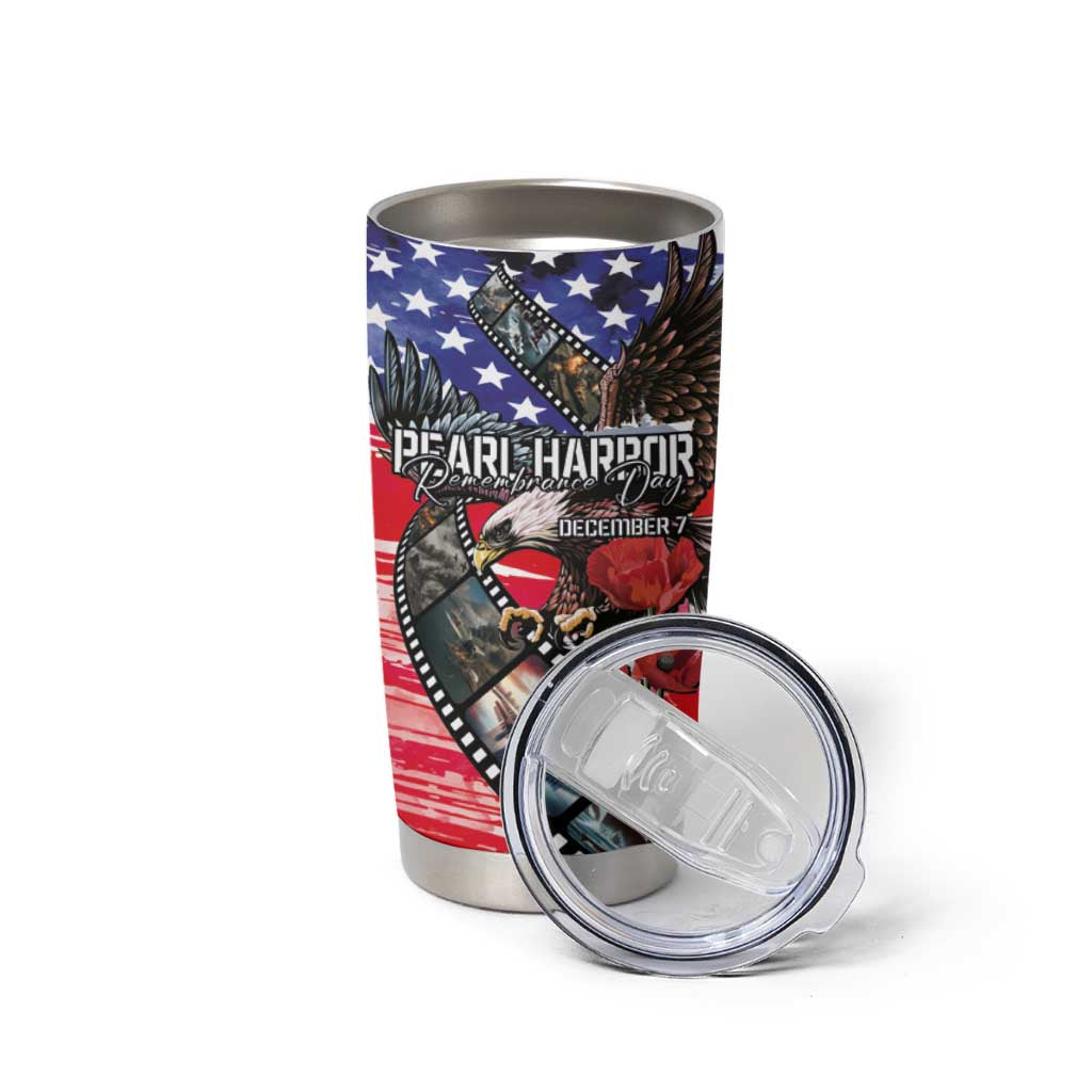 Pearl Harbor Remembrance Day Personalized Tumbler Cup Lest We Forget - The Bald Eagle Remembers LT03 - Polynesian Pride