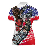 Pearl Harbor Remembrance Day Personalized Women Polo Shirt Lest We Forget - The Bald Eagle Remembers - Polynesian Pride