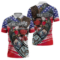 Pearl Harbor Remembrance Day Personalized Zipper Polo Shirt Lest We Forget - The Bald Eagle Remembers LT03 - Polynesian Pride