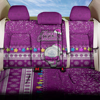 Palau Christmas Back Car Seat Cover Snowman Hugs Palau Coat of Arms Maori Pattern Pink Style LT03 One Size Pink - Polynesian Pride