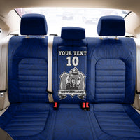 Custom New Zealand World Cup 2023 Back Car Seat Cover Go Champion NZ Rugby Forever Maori Blue Style LT03 - Polynesian Pride