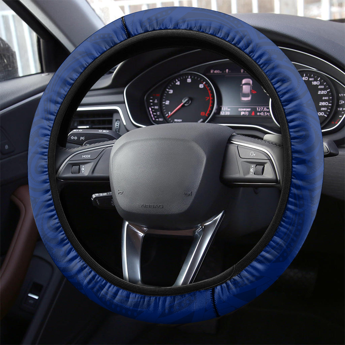 New Zealand World Cup 2023 Steering Wheel Cover Go Champion NZ Rugby Forever Maori Blue Style LT03 - Polynesian Pride