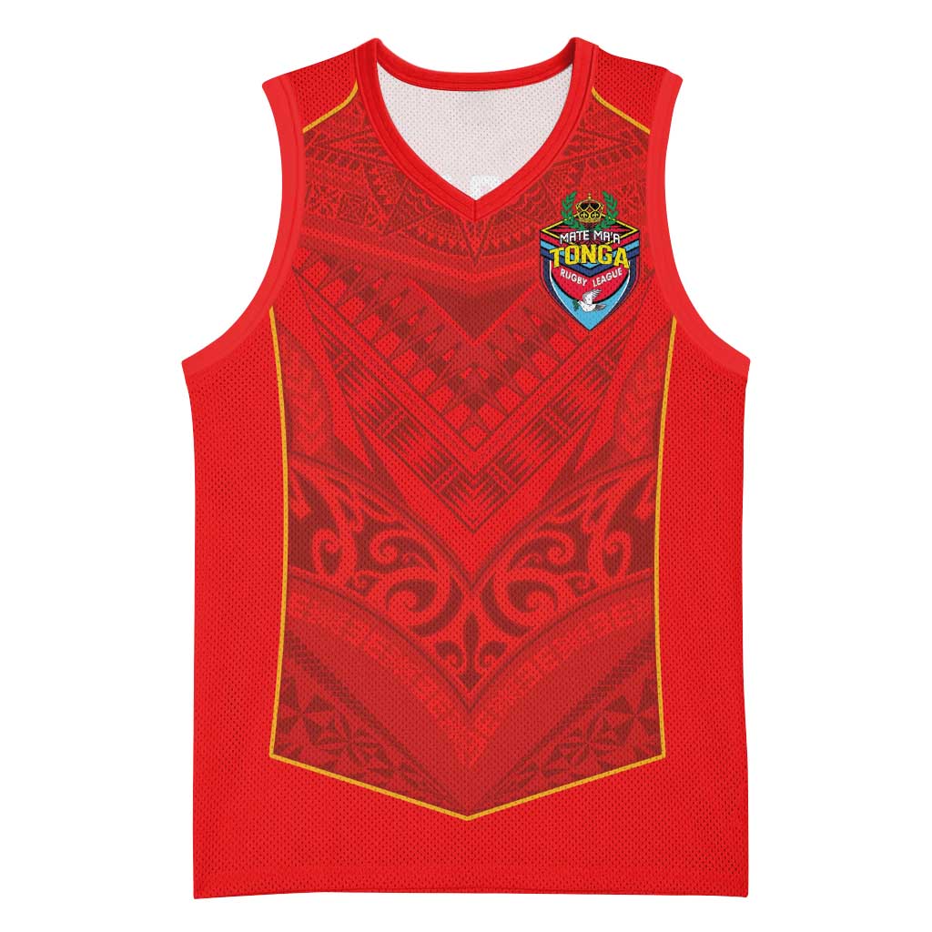 Custom Mate Ma'a Tonga Rugby Basketball Jersey Ngatu Tribal Motifs Sporty Style - Polynesian Pride