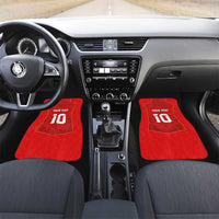 Custom Mate Ma'a Tonga Rugby Car Mats Ngatu Tribal Motifs Sporty Style - Polynesian Pride