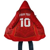 Custom Mate Ma'a Tonga Rugby Cloak Ngatu Tribal Motifs Sporty Style - Polynesian Pride