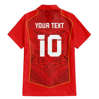 Custom Mate Ma'a Tonga Rugby Family Matching Mermaid Dress and Hawaiian Shirt Ngatu Tribal Motifs Sporty Style - Polynesian Pride