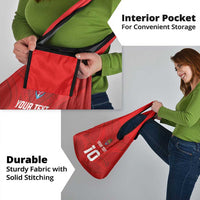 Custom Mate Ma'a Tonga Rugby Grocery Bag Ngatu Tribal Motifs Sporty Style - Polynesian Pride