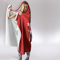 Custom Mate Ma'a Tonga Rugby Hooded Blanket Ngatu Tribal Motifs Sporty Style - Polynesian Pride