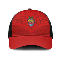Mate Ma'a Tonga Rugby Mesh Trucker Cap Ngatu Tribal Motifs Sporty Style - Polynesian Pride