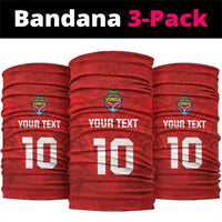 Custom Mate Ma'a Tonga Rugby Neck Gaiter Ngatu Tribal Motifs Sporty Style - Polynesian Pride