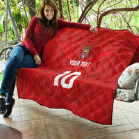 Custom Mate Ma'a Tonga Rugby Quilt Ngatu Tribal Motifs Sporty Style - Polynesian Pride