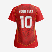 Custom Mate Ma'a Tonga Rugby Scrub Top Ngatu Tribal Motifs Sporty Style - Polynesian Pride