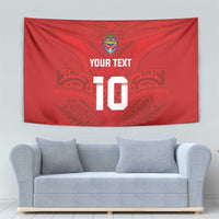 Custom Mate Ma'a Tonga Rugby Tapestry Ngatu Tribal Motifs Sporty Style - Polynesian Pride