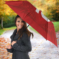 Custom Mate Ma'a Tonga Rugby Umbrella Ngatu Tribal Motifs Sporty Style - Polynesian Pride