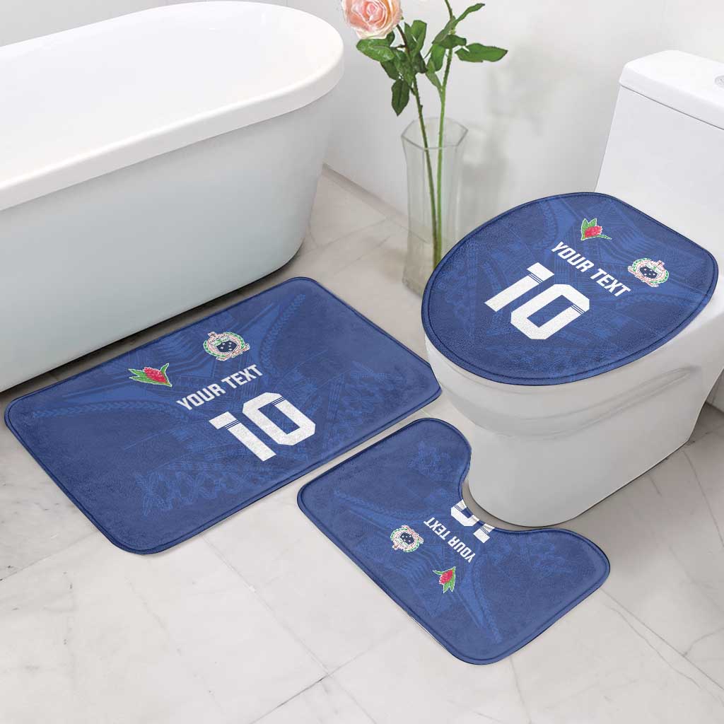 Custom Samoa Rugby Bathroom Set Tatau Tribal Motifs Sporty Style - Polynesian Pride