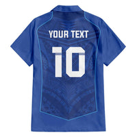 Custom Samoa Rugby Family Matching Long Sleeve Bodycon Dress and Hawaiian Shirt Tatau Tribal Motifs Sporty Style - Polynesian Pride