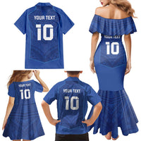 Custom Samoa Rugby Family Matching Mermaid Dress and Hawaiian Shirt Tatau Tribal Motifs Sporty Style - Polynesian Pride