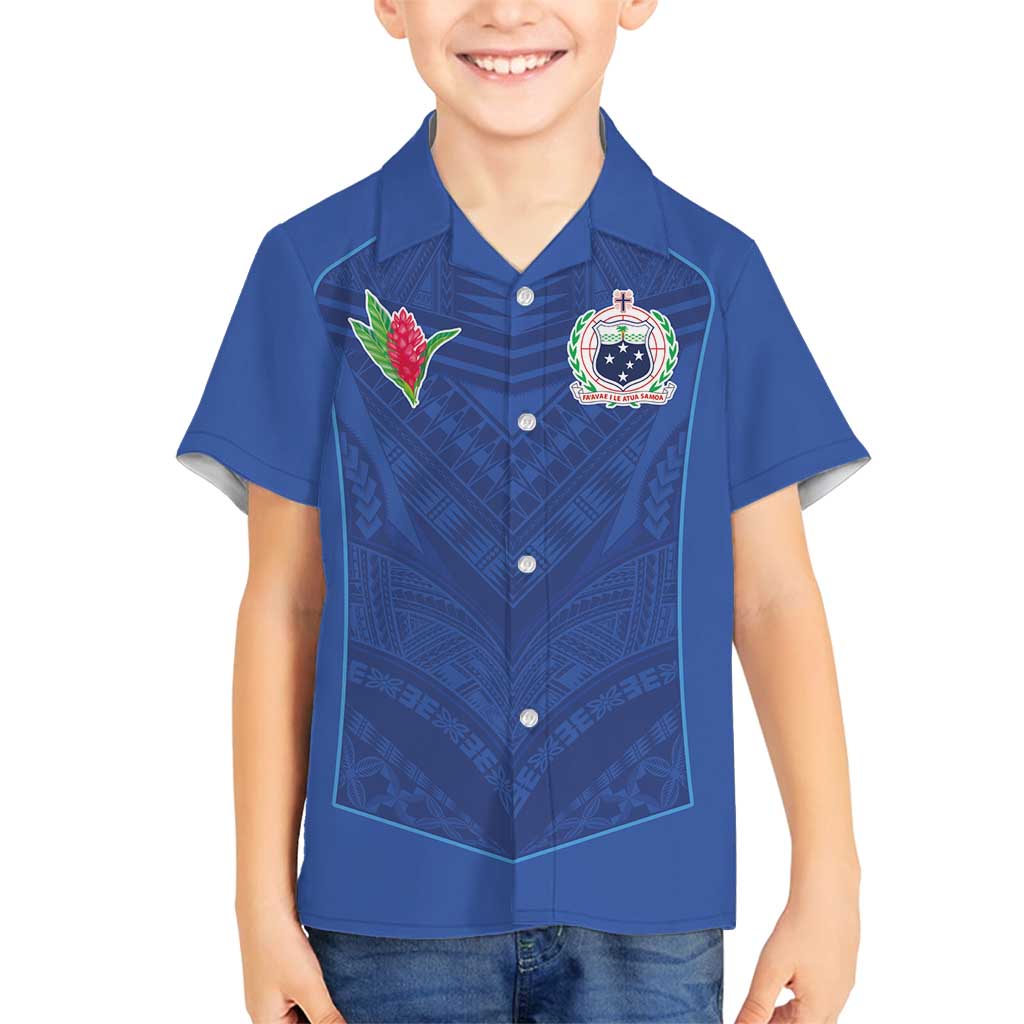 Custom Samoa Rugby Family Matching Tank Maxi Dress and Hawaiian Shirt Tatau Tribal Motifs Sporty Style - Polynesian Pride