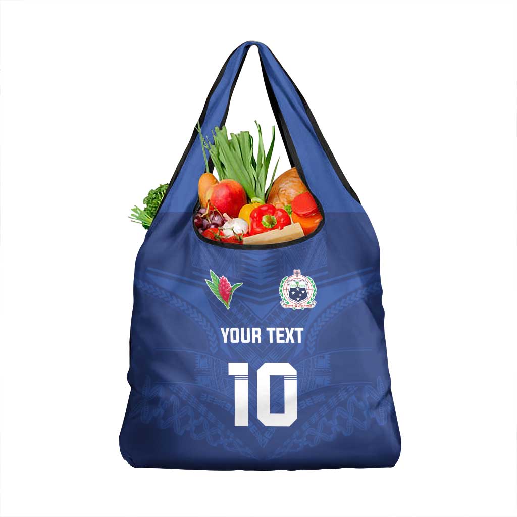 Custom Samoa Rugby Grocery Bag Tatau Tribal Motifs Sporty Style - Polynesian Pride